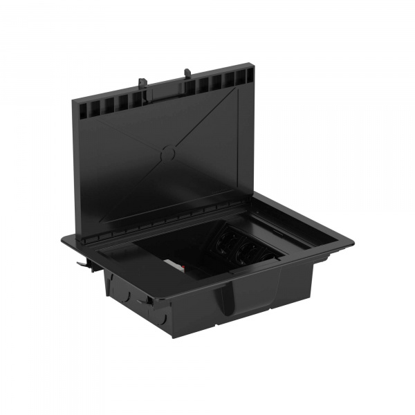 DKC In-Liner Front Лючок напольный 12 мод., черный RAL 9005