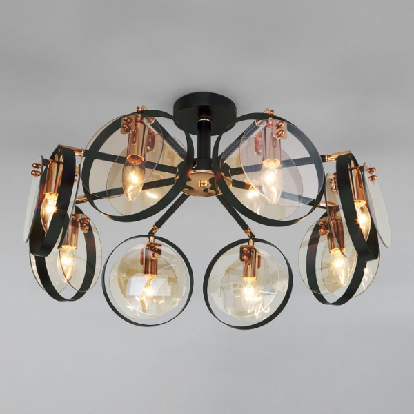 Потолочный светильник в стиле лофт 70121/8 черный Eurosvet Gallo