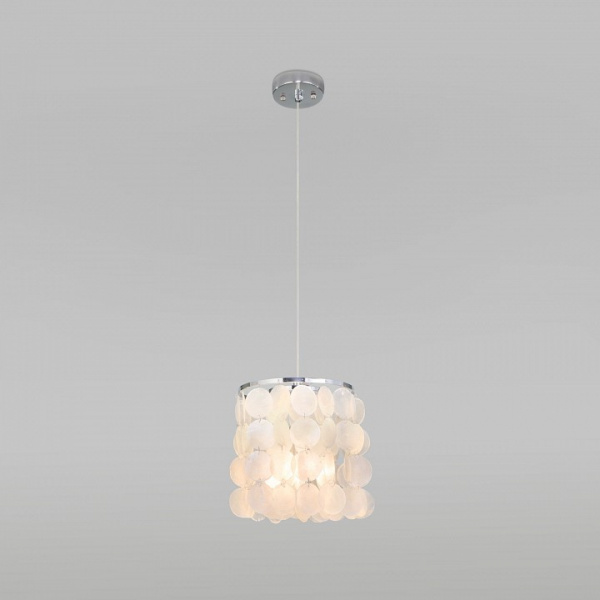 Подвесной светильник с Перламутром 60185/1 хром/перлаиутр Eurosvet Sandra