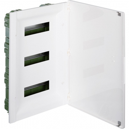Legrand Practibox3 Щиток распределительный в нишу на 3x12 модулей с клеммником РЕ, белая дверь
