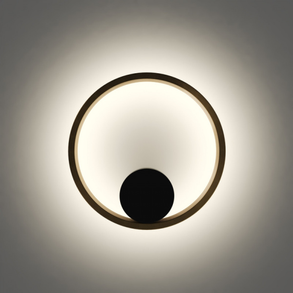 DK5060-BK+SG Бра ORBIT, IP20, 3000К, LED, 10 Вт, черный + сатинированное золото, алюминий