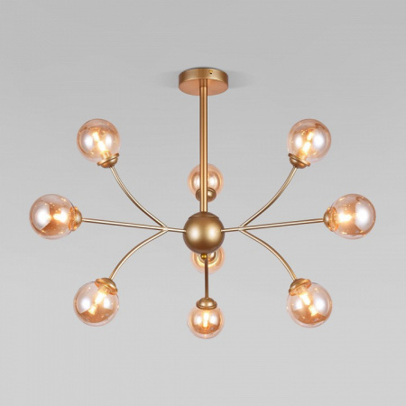 Потолочная люстра со стеклянными плафонами 30179 матовое золото Eurosvet Astro