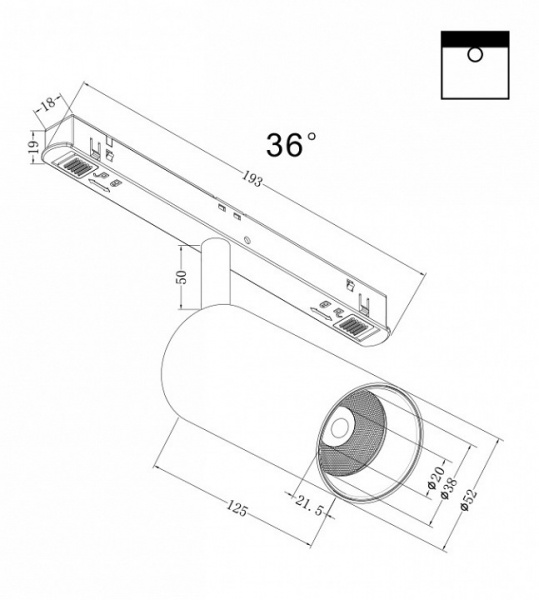 Трековый светильник TR032-2-12W4K-M-B Maytoni Focus LED