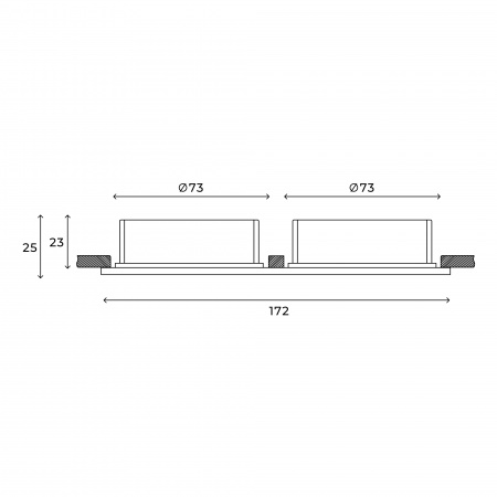 Встраиваемый светильник Hesby Eclipse HSBL_0111 IP20,15Вт, GU10, белый