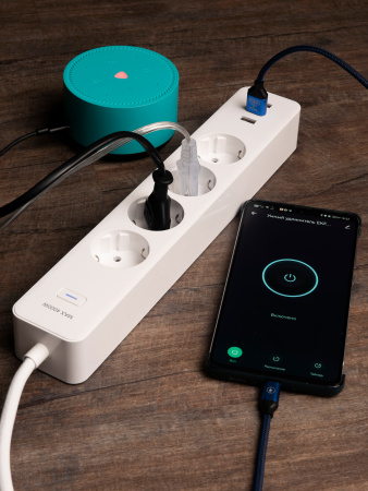 EKF PROxima Умный удлинитель Connect Wi-Fi c USB