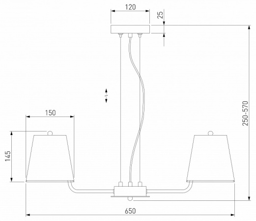 Подвесной светильник 60155/5 хром Eurosvet Amaretto