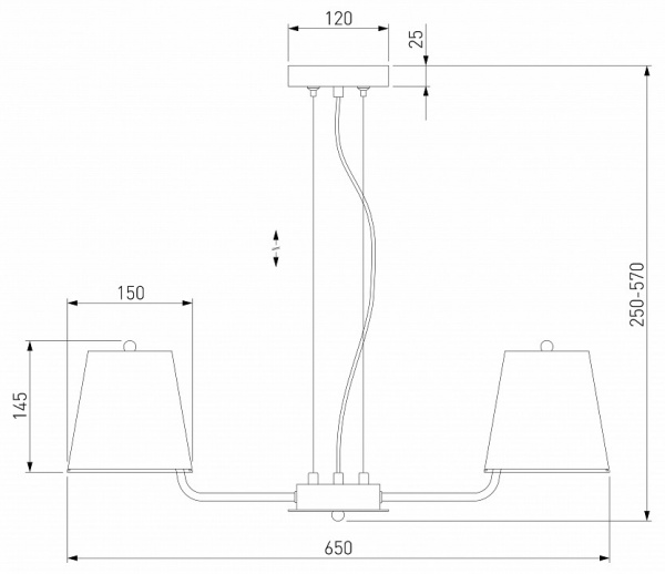 Подвесной светильник 60155/5 хром Eurosvet Amaretto