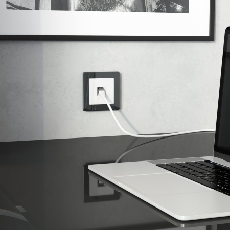 Розетка Ethernet RJ-45 cat. 6A экранированная (белый) W5120101