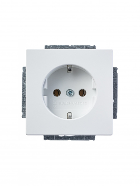 ABB BJE Solo/Future Белый бархат Розетка с/з