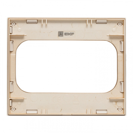 EKF PROxima Стокгольм Белый Линия шампань Рамка для розетки 2-ой
