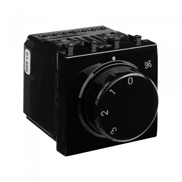 DKC Avanti Черный квадрат Механизм управления вентиляторами 2 модуля