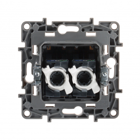 Legrand Etika Белый Розетка компьютерная 2-ая RJ45, категория 5е UTP