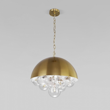 Подвесной светильник со стеклянными плафонами 30177 латунь Eurosvet Anait