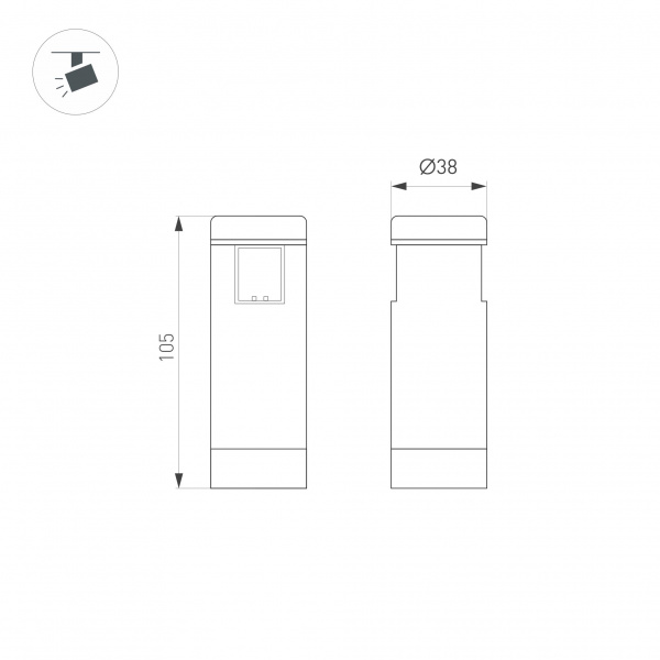 Arlight Светильник ART-APRIORI-SPOT-R40-8W Warm3000 (GD, 36 deg, 48V) (IP20 Металл, 3 года)