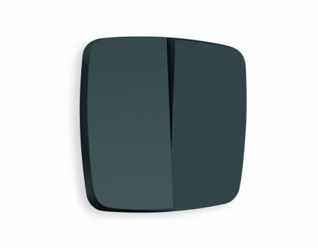 Лицевая панель OMEGA (Графит Мягкое касание) для 2-клавишных выключателей QUANT OP9030