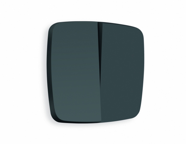 Лицевая панель OMEGA (Графит Мягкое касание) для 2-клавишных выключателей QUANT OP9030