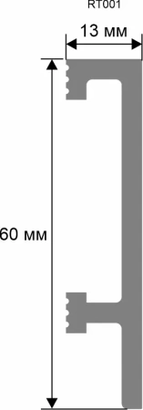 Плинтус. 2000×60×13 мм RT001