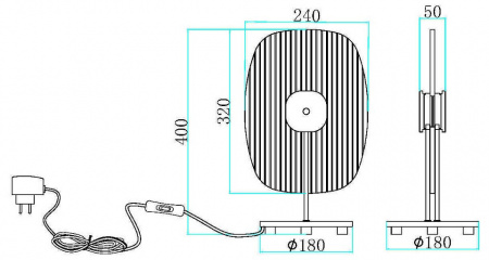 Настольный светильник Maytoni MOD152TL-L1BK Maytoni Eclipse