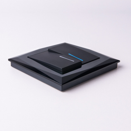 Рамка из стекла на 1 пост Diamant черный W0011208