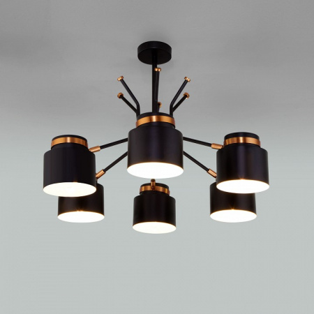 Потолочная люстра в стиле лофт 70133/6 черный Eurosvet Batler