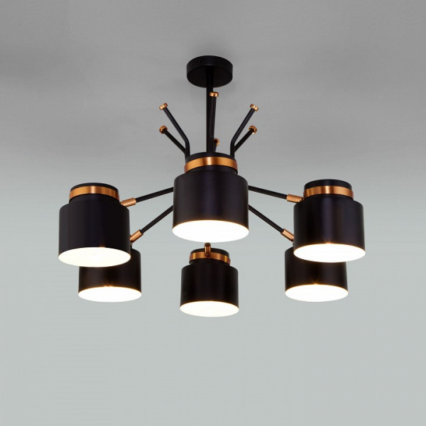 Потолочная люстра в стиле лофт 70133/6 черный Eurosvet Batler