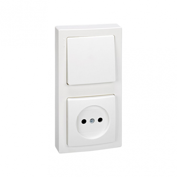 Simon 73 loft Белая Рамка 2-ая вертикальная 75х146 мм