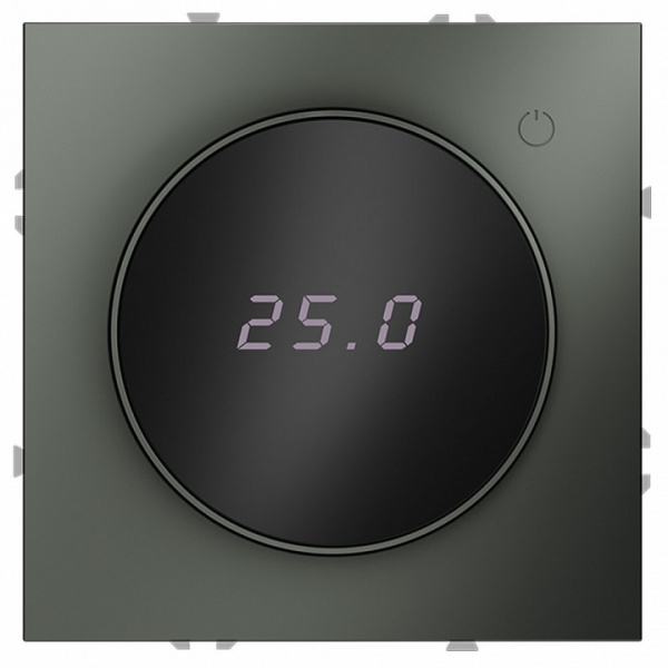 Терморегулятор электронный VOLTUM S70 с индикацией и датчиком, для теплого пола, (титан)