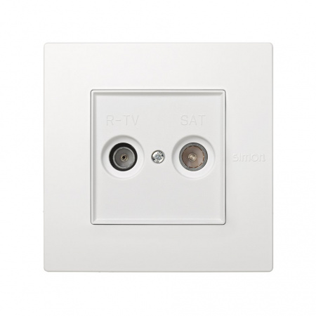 Simon 27 Scudo Белая Накладка на механизм телевизионной розетки