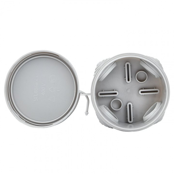 EKF PROxima Коробка распаячная КМР-040-039 с крышкой наружная (85х40) 4 мембранных ввода IP54 розничный стикер