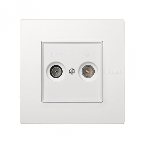 Simon 27 Scudo Белая Накладка на механизм телевизионной розетки