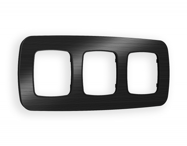 Рамка OMEGA Radian (Черный Металл шлифованный) 3-ая OF580503