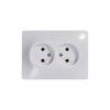 SE Glossa Бел Розетка 2-я б/з (в сборе с рамкой)