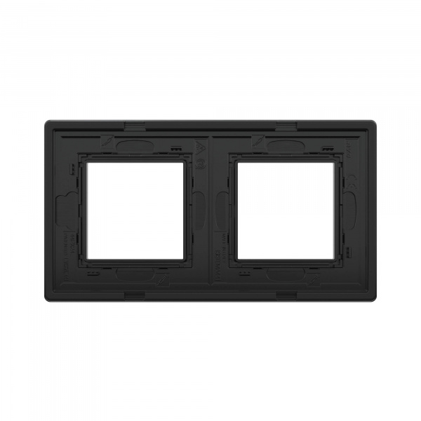 DKC Avanti Черный Алюминий Рамка 4 модуля
