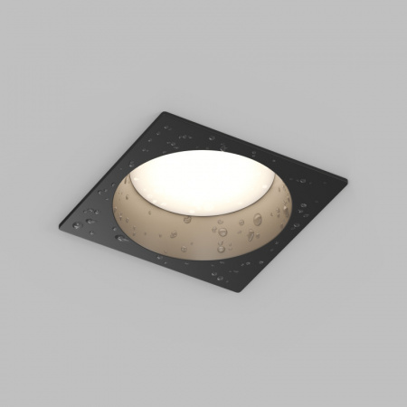 Встраиваемый влагозащищенный светильник DEEP, IP65, 15 Вт, GU5.3, LED, черный, пластик