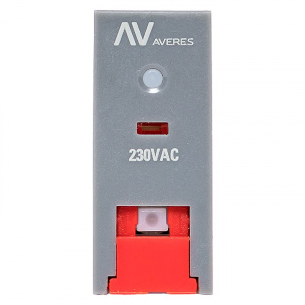 EKF AVERES Реле промежуточное с кнопкой и мех. Индикацией RPAt 22/2 8A 230В AC