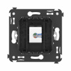 DKC Avanti Компьютерная розетка RJ-45 без шторки в стену, кат.6А одинарная, Черный матовый