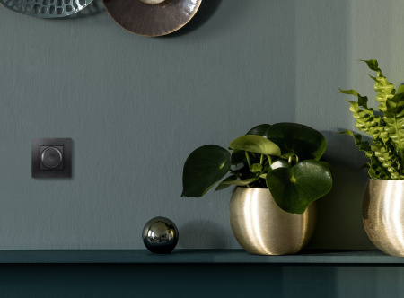 Legrand Etika Антрацит Светорегулятор поворотный, 300Вт, без нейтрали