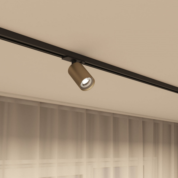 DK6201-BG Трековый светильник IP 20, 15 Вт, GU5.3, матовое золото с черным, алюминий