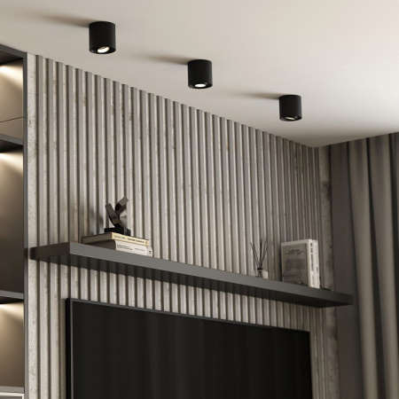 Светильник потолочный светодиодный 10W 4200K чёрный 25041/LED Elektrostandard Orsa a062935