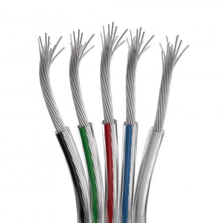 Arlight Шлейф питания ARL-22AWG-CLEAR-5Wire-CU (-)