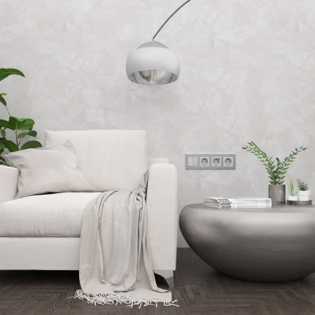 Рамка из металла на 4 Аluminium алюминий W0041706