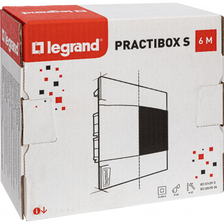 Legrand Practibox S Пластиковый щиток Встраиваемый 1X6 Дымчатая дверь