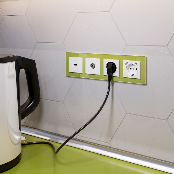 Рамка на 4 поста (фисташковый) WL01-Frame-04