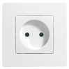 Legrand Etika Белый Розетка б/з со шторками, винтовые клеммы