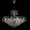 Подвесная люстра с хрусталем 10080/12 хром Eurosvet Crystal