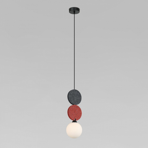 ПОДВЕСНОЙ СВЕТИЛЬНИК С ФЕТРОВЫМ ПЛАФОНОМ 40072/1 красный Eurosvet Olaf