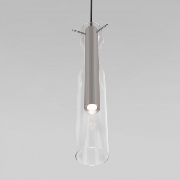 Подвесной светильник LED со стеклянным плафоном 50254/1 LED графит Eurosvet Swan