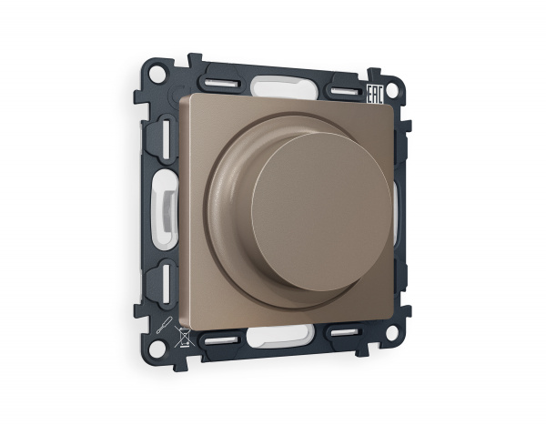 Комплект механизма светорегулятора универсального поворотно-нажимного ALFA MA635510 Темная бронза матовый 25-600W/LED 5-300W QUANT