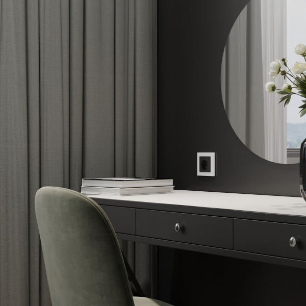 Рамка из поликарбоната на 1 пост Slab белый софт W0012961