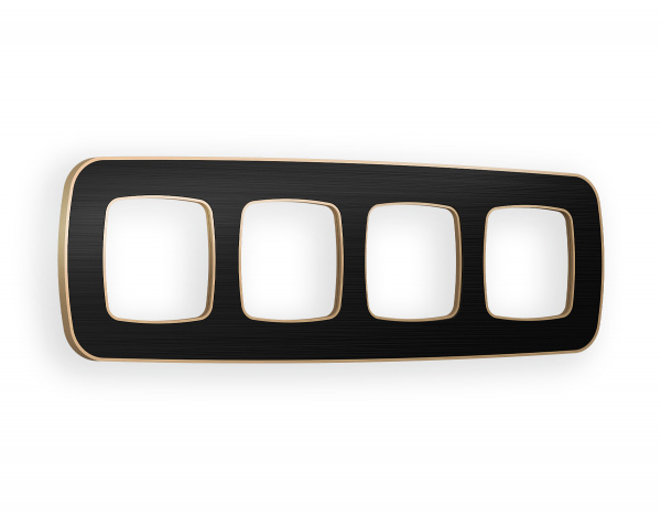 Рамка OMEGA Coint (Черный Стекло органическое/Шампань) 4-ая OF640544